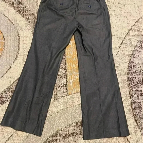 Ann Taylor Loft Julie Chambray Flared Casual Trouser Pants - Picture 5 of 9